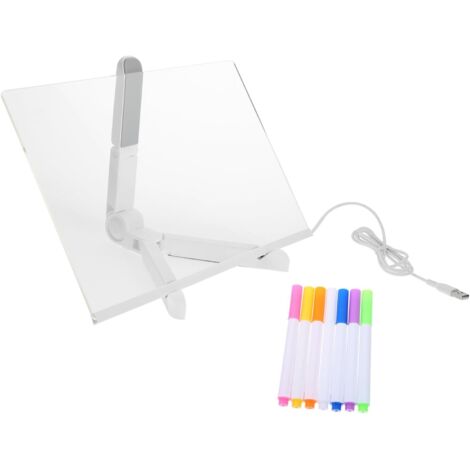 M mo Acrylique USB Lumineux avec Stylos Color s Effa able et (1/5)