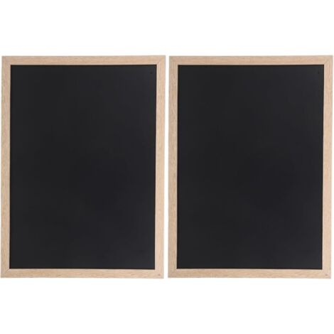 de 2 Petits Tableaux Noirs en Bois 40X30 CM Panneaux Ardoise (1/5)