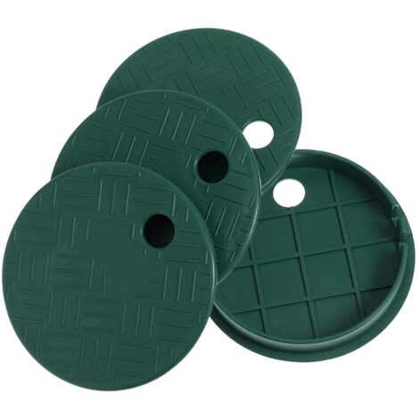 de 4 Couvercles Verts pour Bo te de Vanne D arrosage Ronde (1/5)