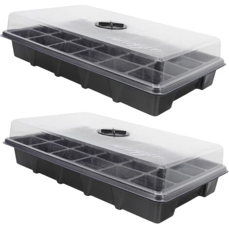 pi ces Bac Semis Plastique Cellules avec Couvercle Ventil (1/5)