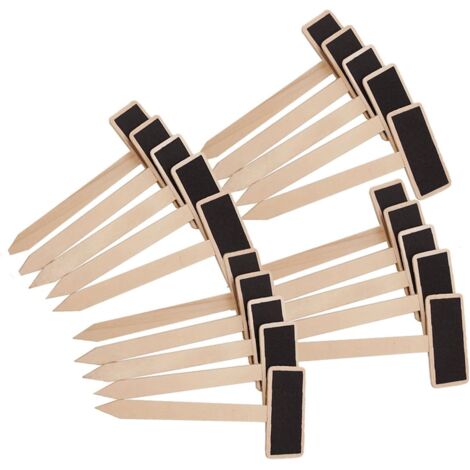 pi ces Lot de tiquettes de Jardin Bois Forme T Marqueurs (1/5)
