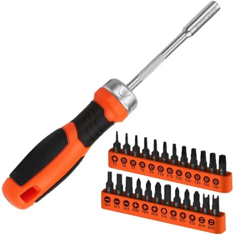 de 25 embouts de tournevis avec adaptateur magn tique et (1/4)
