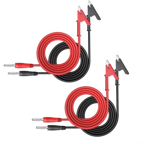 de 2 paires de pinces de test vers c bles de test banane de (1/5)