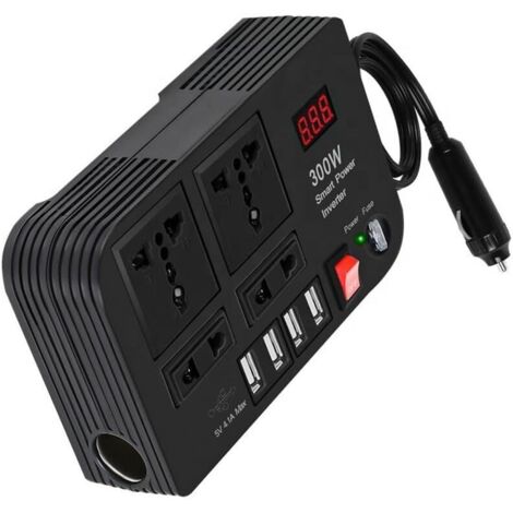 de voyage pratique convertisseur fiable de voiture de 300 W (1/5)