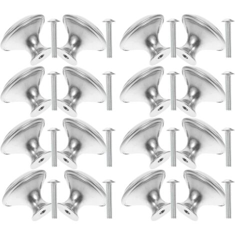 es de meubles en acier inoxydable gros boutons ronds argent (1/5)