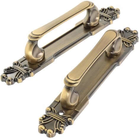 es de porte coulissantes rustiques en cuivre antique poign (1/5)
