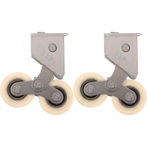 pour portes de placard coulissantes lot de 2 doubles roues (1/5)
