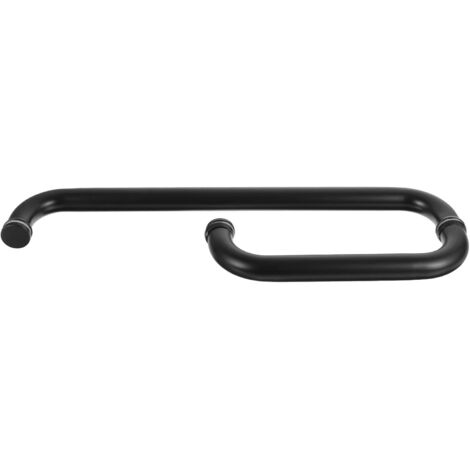 e de porte de salle de bain en acier inoxydable noir 225 x (1/5)