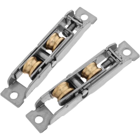 pour portes coulissantes lot de 2 poulie double en m tal de (1/5)
