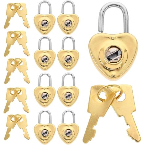de 10 mini cadenas avec cl s cadenas en forme de c ur pour (1/5)