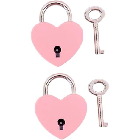 en forme de c ur lot de 2 mini cadenas de s curit pour (1/5)