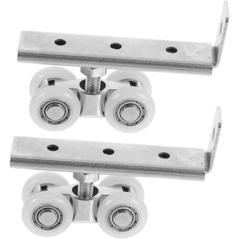 de 2 roulettes en acier inoxydable pour portes coulissantes (1/5)