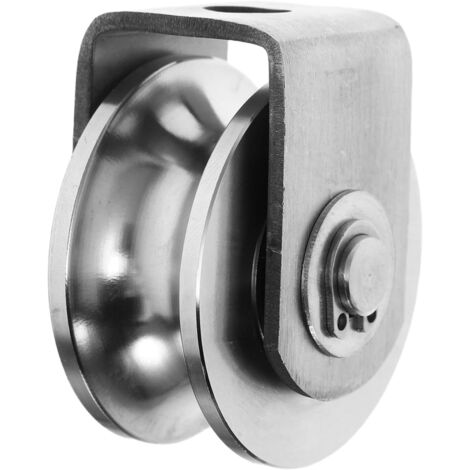 pour porte coulissante en acier inoxydable double roulement (1/5)