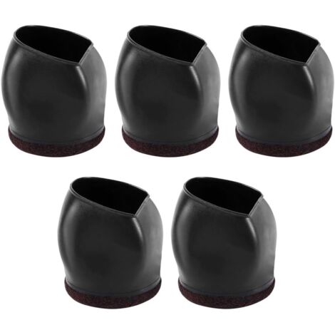 pour pieds de chaise de bureau lot de 5 noires antid (1/5)