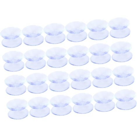de 24 ventouses transparentes double face en silicone 10 x (1/5)