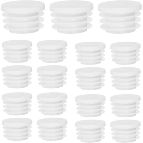 embouts ronds en plastique pour tubes de 32 mm couleurs