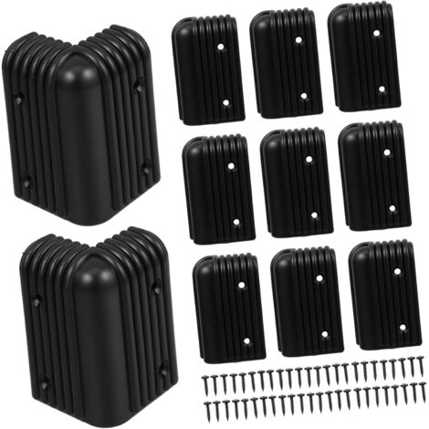 de 12 protections d angle triangulaires en plastique noir (1/5)