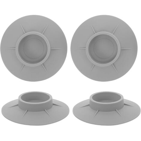 anti vibrations pour lave linge lot de 4 en caoutchouc gris (1/5)
