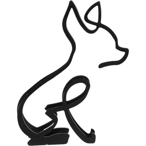 de chien en m tal au design pur objet d coratif pour bureau (1/5)