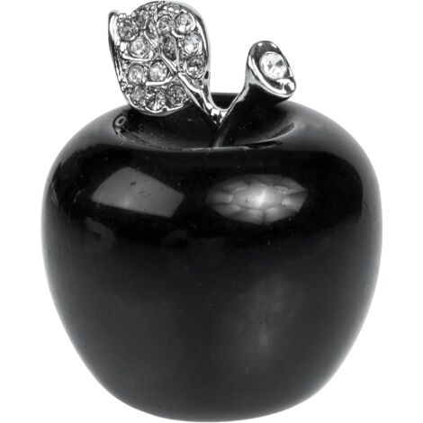 de bureau en forme de pomme en cristal 35 mm en obsidienne (1/5)