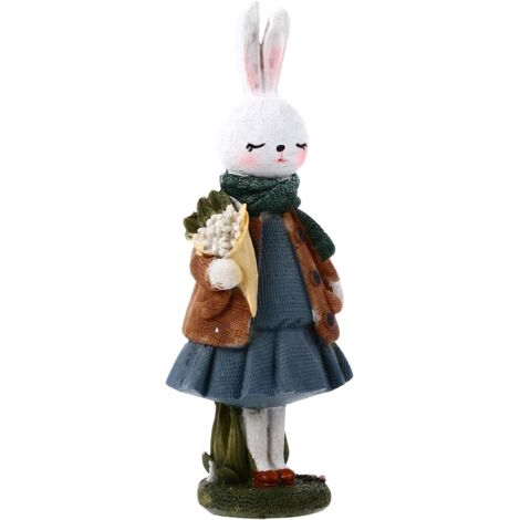 figurine de lapin en r sine couleur marron jupe al atoire (1/5)