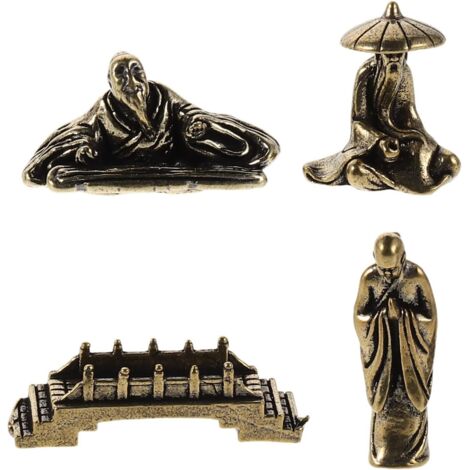 de 4 figurines miniatures en laiton repr sentant un p cheur (1/5)