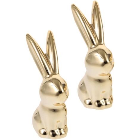 de lapins en c ramique dor e lot de 2 petites figurines d (1/5)