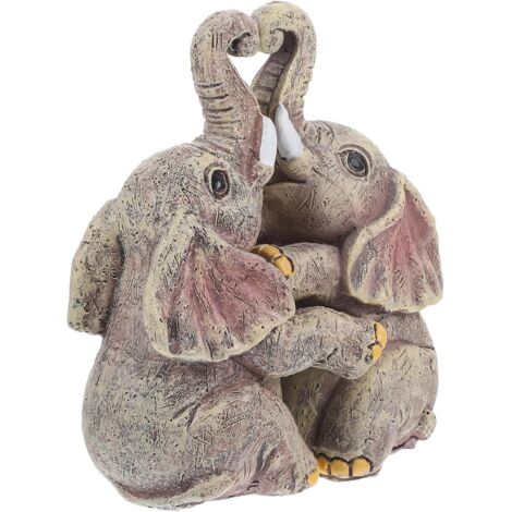de 2 statues d l phants en r sine dor e ornement porte (1/5)