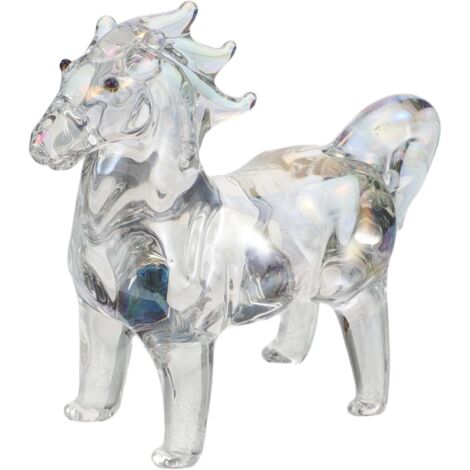d corative de cheval en cristal transparent pour bureau (1/5)