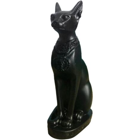 de chat gyptien en r sine noire pour bureau et d coration (1/5)