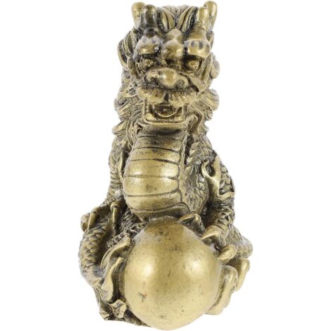 dragon vintage en r sine dor e figurine d corative pour (1/5)