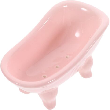 savon en c ramique avec vacuation support de lavabo rose (1/5)