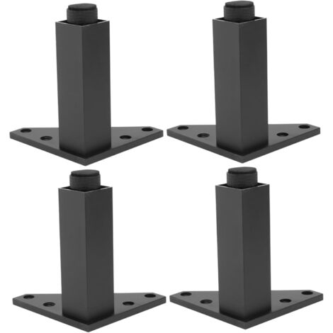 de 4 pieds de support r glables en aluminium noir robuste de (1/5)