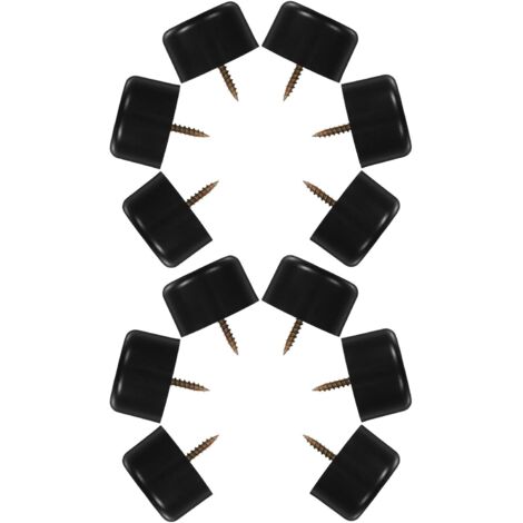 de 12 pieds de meubles ronds en plastique noir 40 x 25 mm (1/5)