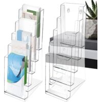 Porte - brochures - Organiseur mural – 2 pièces Support pour brochures -