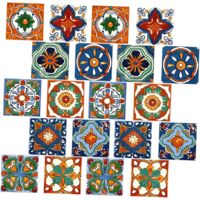 20 pièces Autocollants Carrelage Marocains Imperméables PVC pour Décoration