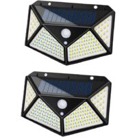 2Pièces Applique Murale Solaire LED Étanche Pour Garage Et Entrée Lumière