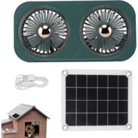 Éventail des hangar solaires - fan de chiens - Solar Green House Fan - Avec