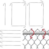 Attaches Pour Clôture Résistants - 100 Pièces Attaches en Fil - Sangle En
