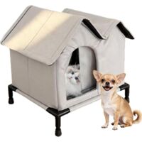Maisonnette pour Chat Extérieur Tente pour Animal Isolée pour L Hiver