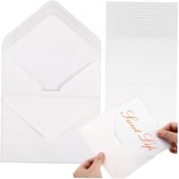50 Ensembles Colorées avec Cartes Vides Invitations Remerciements et Fêtes