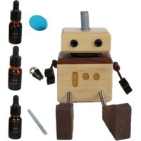 Parfum de Voiture Diffuseur d'Huiles Parfumées Automobile Wooden Robot