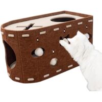 Maison Griffoir pour Chat Panier Lounge en Feutre Maison De Grattage