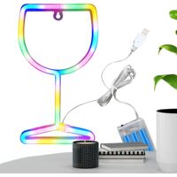 Panneau LED néon pour bar - Décoration de cocktail néon -