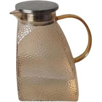 Carafe en verre avec poignée et couvercle - Grande carafe