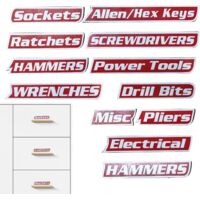 Tool Box Labels 12 Pieces Magnetic Tool Holder Labels Chest