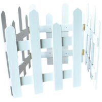 Jardin De Madera Borde De Paisaje Blanco Alto 35cm