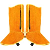 Protection en cuir pour bottes de soudeur homme rsistante labrasion