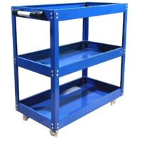Neche – Chariot d'atelier 3 étages – Acier 1mm – Charge maximale 60 kg – Dimensions 66x35x65 cm – Rouleaux en caoutchouc pour manœuvre facile