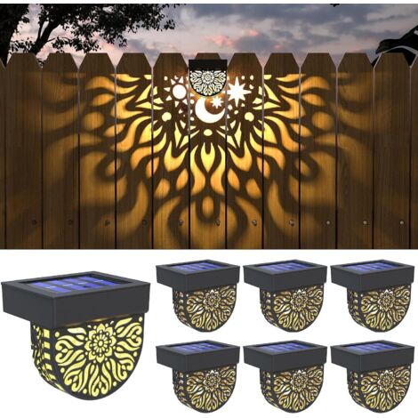 Lifeel solarlaterne für außen 6 Stück Solare Wegebeleuchtung Solarlampen für Außen Solarleuchten Garten Dekorative Solarlampe LED Gartenleuchte wasserdichte für Außen Terrasse (sun-moon-star) (1/5)